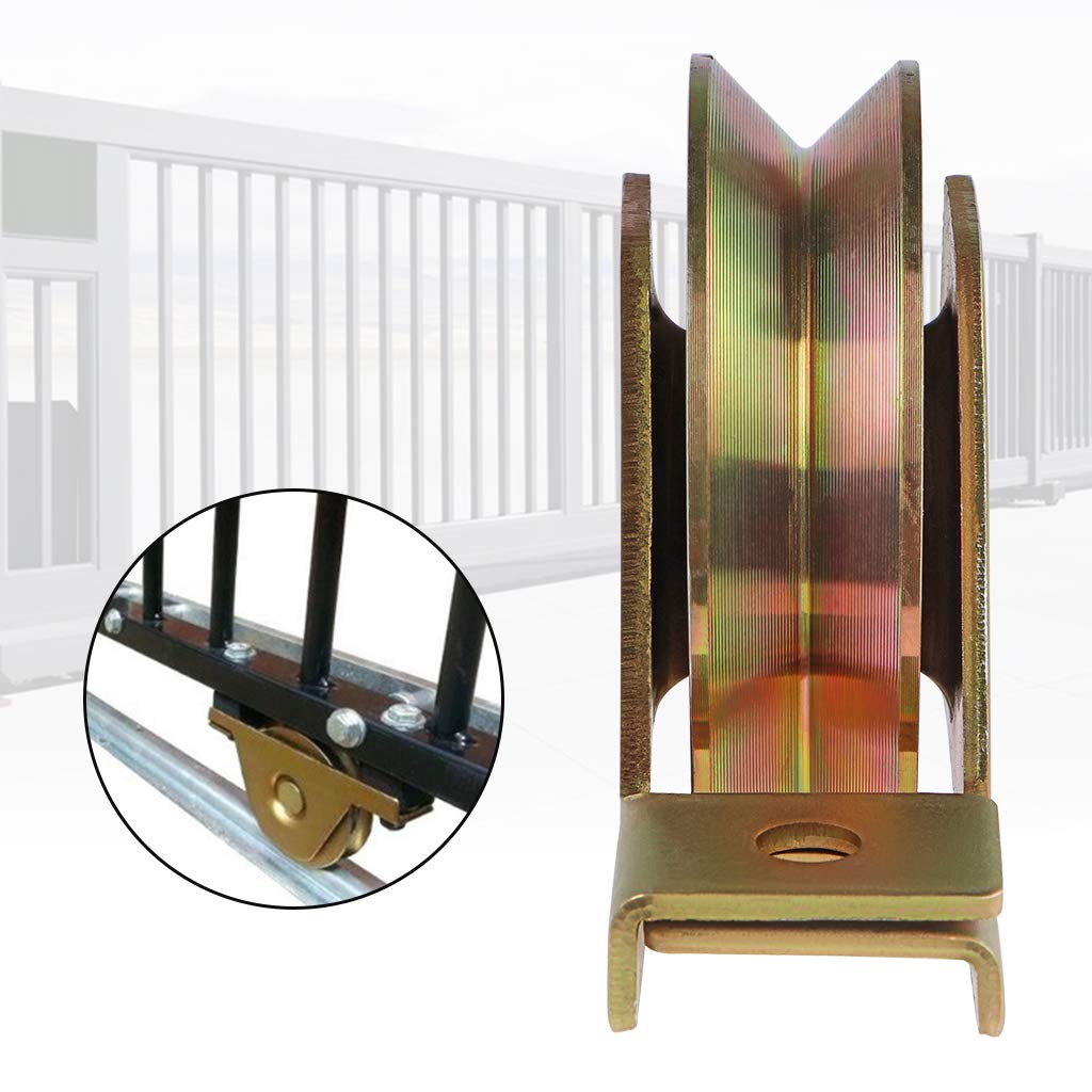 Skelang 3 inches Sliding Gate Wheels, Zinc Finished V Groove